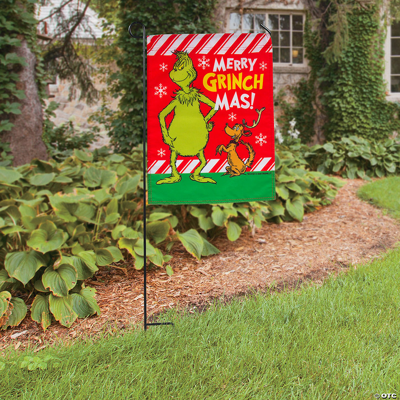 13" x 18 1/2" Dr. Seuss&#8482; The Grinch Yard Flag Image