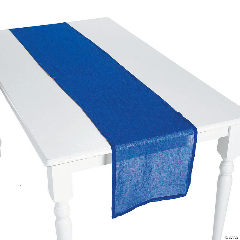 13" x 6 Ft. Bulk 24 Pc. Navy Blue Gauze Table Runners Image