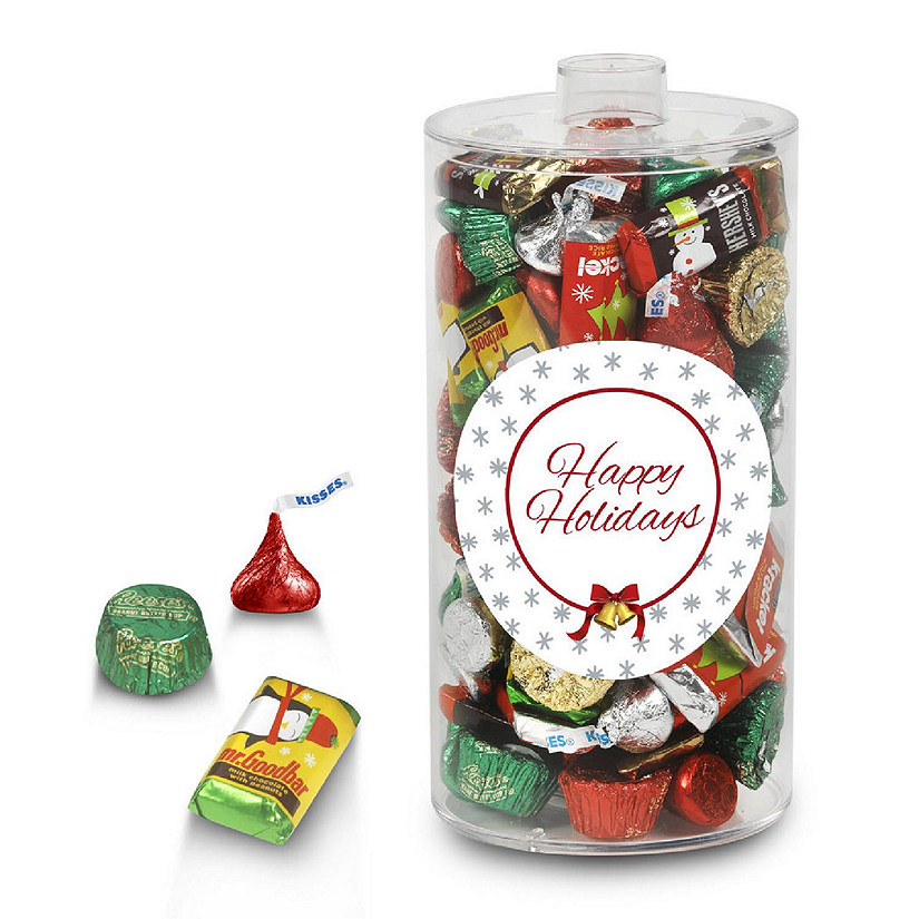 130 pcs Christmas Gift Tin with Hershey's Holiday Chocolate Candy Mix (2 lb) Image