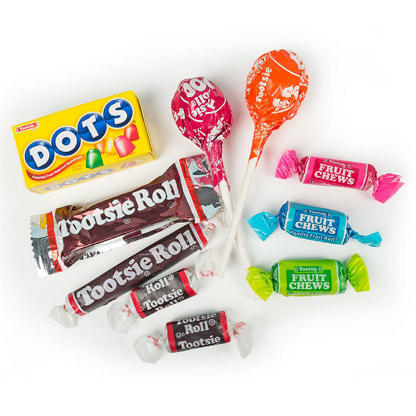 138 Pcs Childs Play Candy Mix - Tootsie Rolls, Tootsie Pops, Mason Dots, Tootsie Flavor Rolls, and Tootsie Snack Bars (3.25 lbs) Image