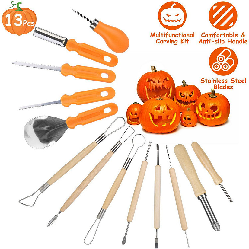 Diy Supplies Halloween Pumpkin Carving Tools 12 Pcs Set Stainless