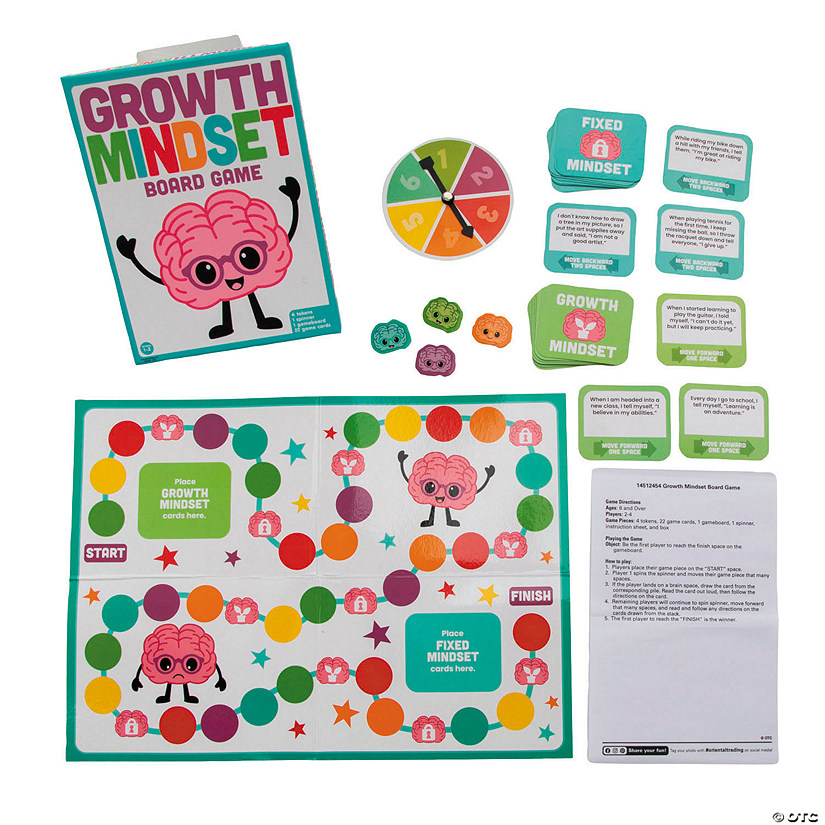 14 1/2" x 10 1/2" Growth Mindset Educational Learning Board Game Image
