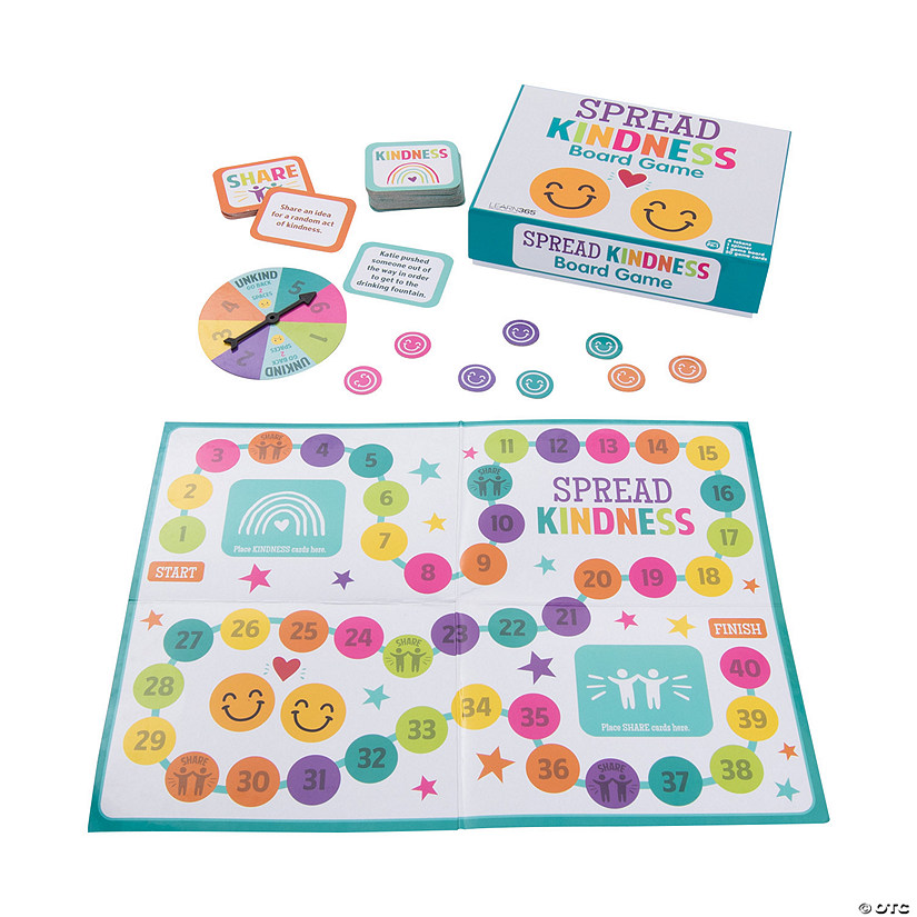 14 1/2" x 10 1/2" Spread Kindness Educational Learning Board Game - 56 Pc. Image