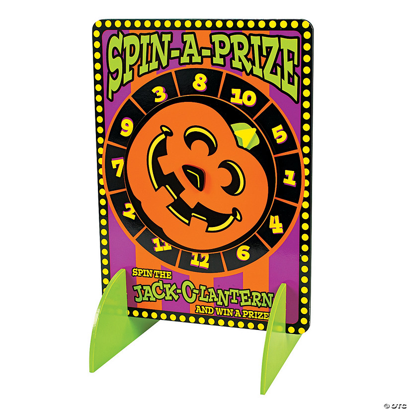 14 3/4" x 20" Halloween Spin the Jack-O'-Lantern Wood Prize Wheel Image