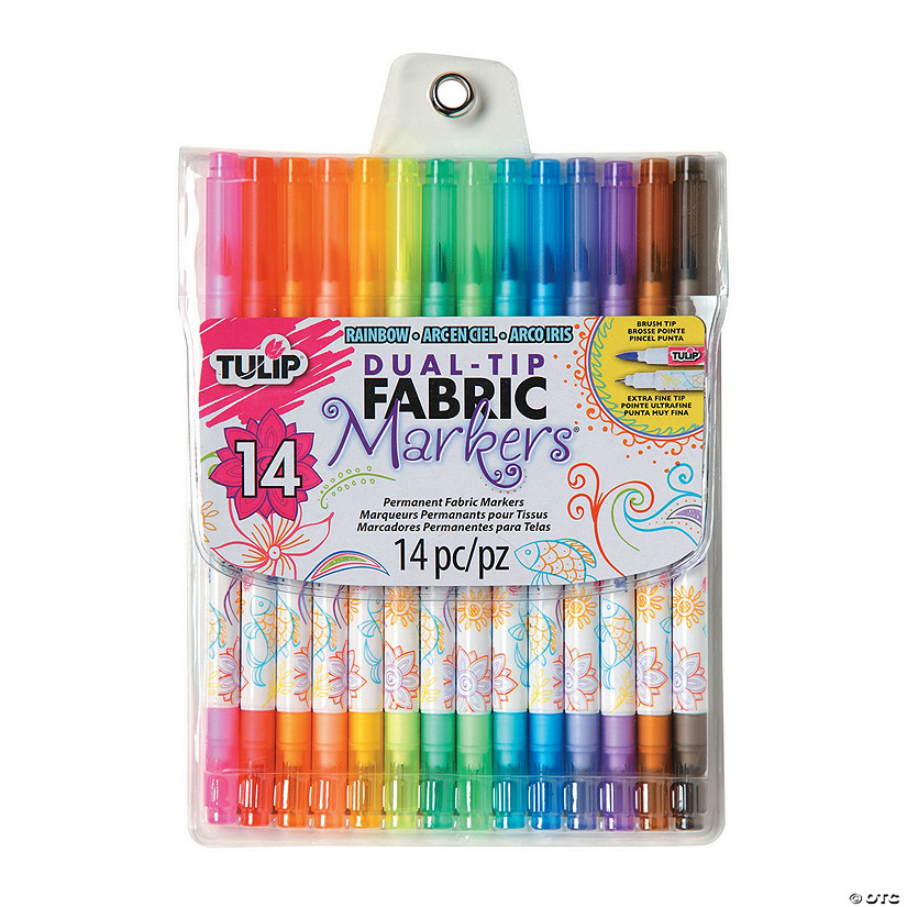 14-Color Rainbow Colors Tulip<sup>&#174;</sup> Double Ended Fabric Markers Image