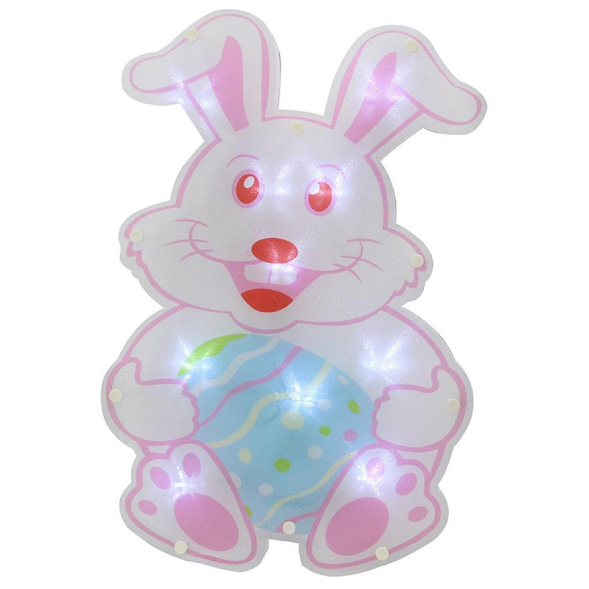 14 in. Battery Operated LED Lighted Easter Bunny Window Silhouette Image