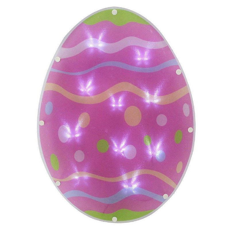 14 in. Battery Operated LED Lighted Easter Egg Window Silhouette Image