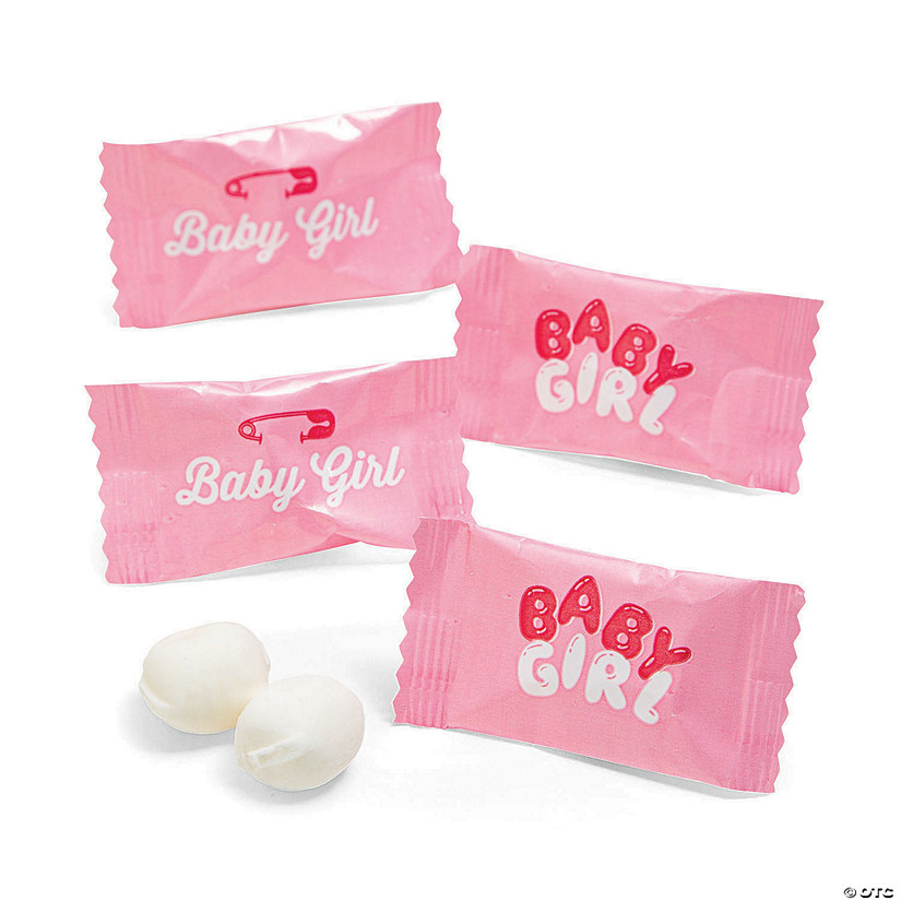 14 oz. &#8220;It's A Girl!&#8221; Pink Baby Shower Buttermints - 108 Pc. Image