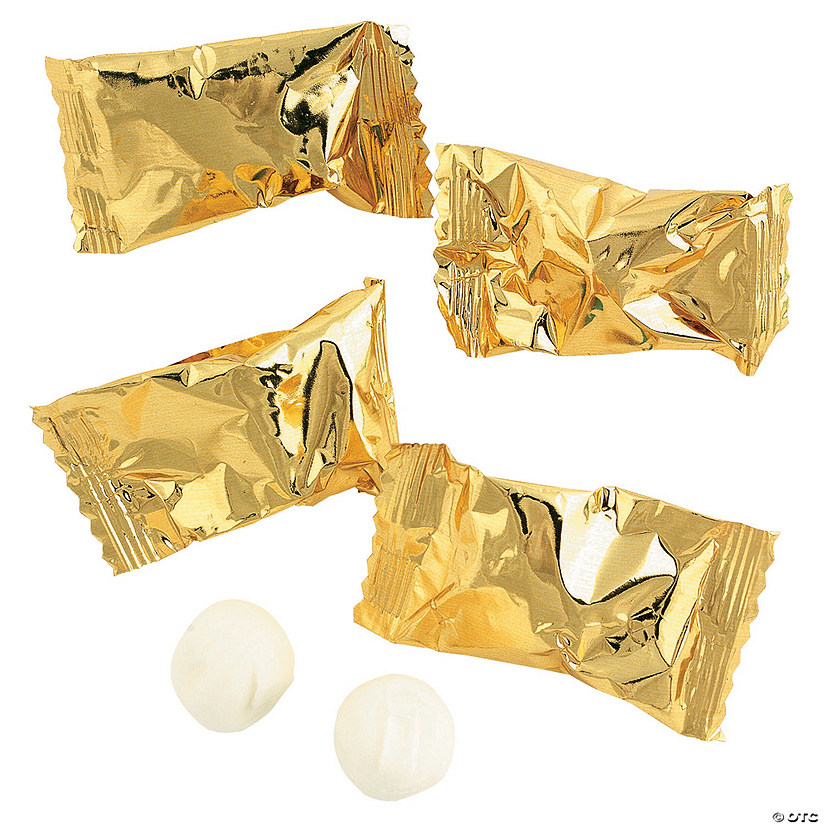 14 oz. Metallic Gold Classic Buttermints Candy - 108 Pc. Image