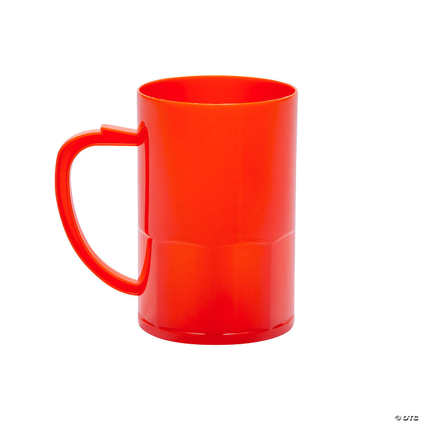 14 oz. Orange Reusable Plastic Mugs - 12 Pc. Image