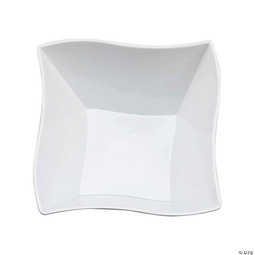 14 oz. White Wave Plastic Soup Bowls (70 Bowls) Image