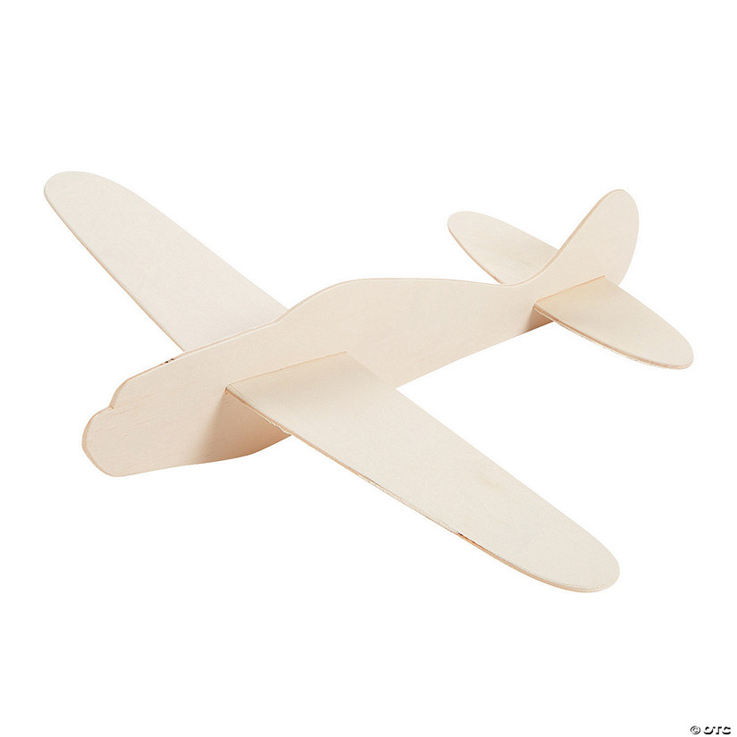 14" x 12 1/2" DIY Unfinished Wood Airplane Coloring Kits - 12 Pc. Image