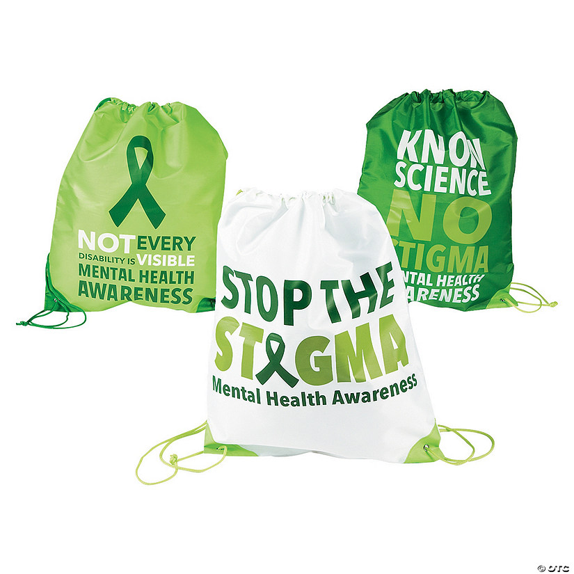  14" x 18" Mental Health Awareness Drawstring Bags Image