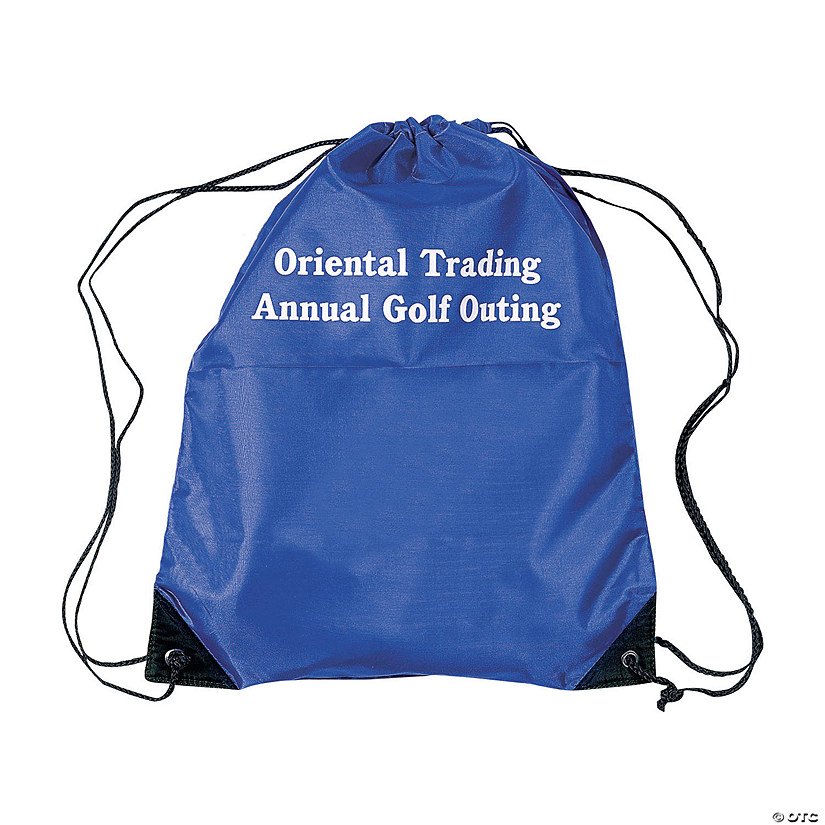14" x 18" Personalized Large Drawstring Bags - 12 Pc. Image