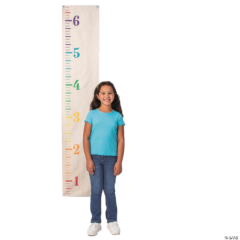 14" x 72" Multicolor Ruler Vertical Classroom Polyester Banner Image