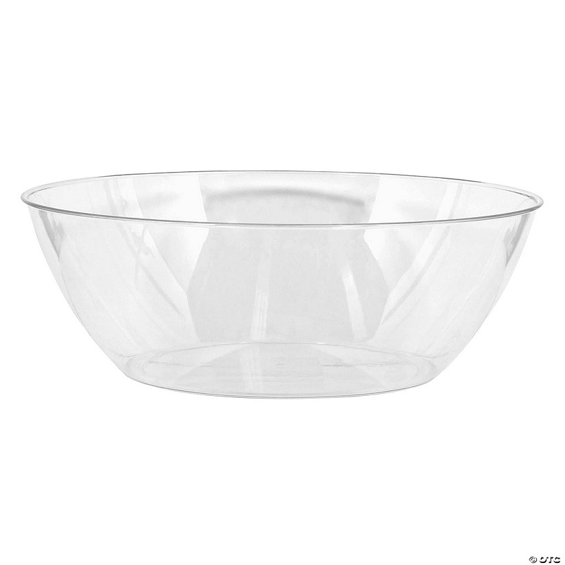 15" Bulk 6 Pc. Large Clear Plastic Serving Bowls Image