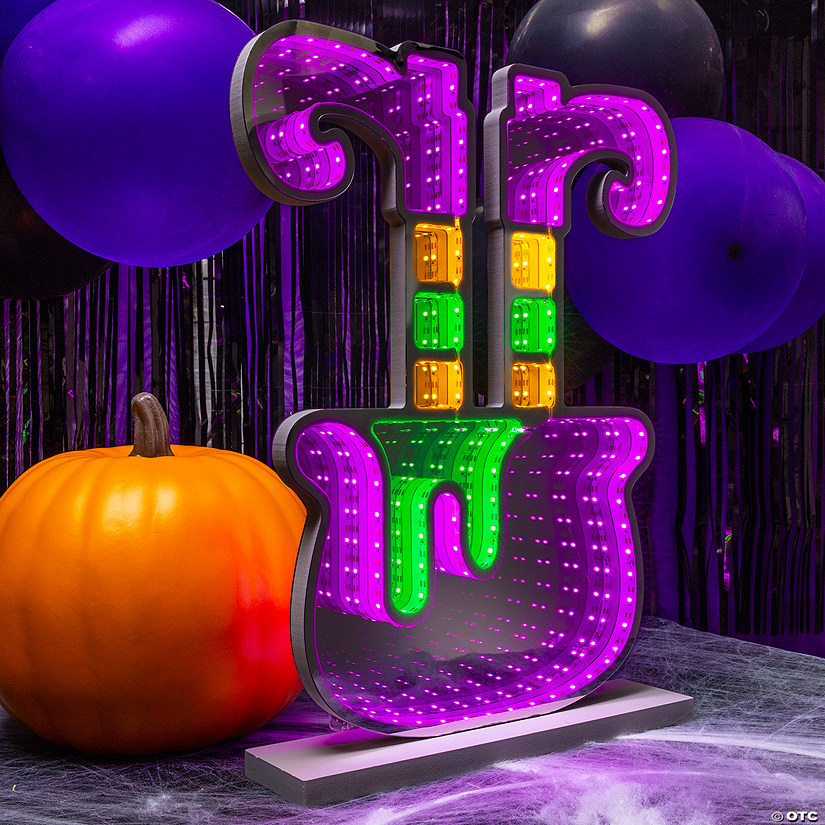 15" Halloween Witch in Cauldron Plastic Infinity Light  Image