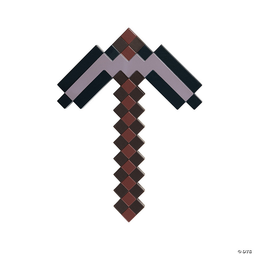 15" Minecraft&amp;#8482; Netherite Pickaxe Toy Weapon Image