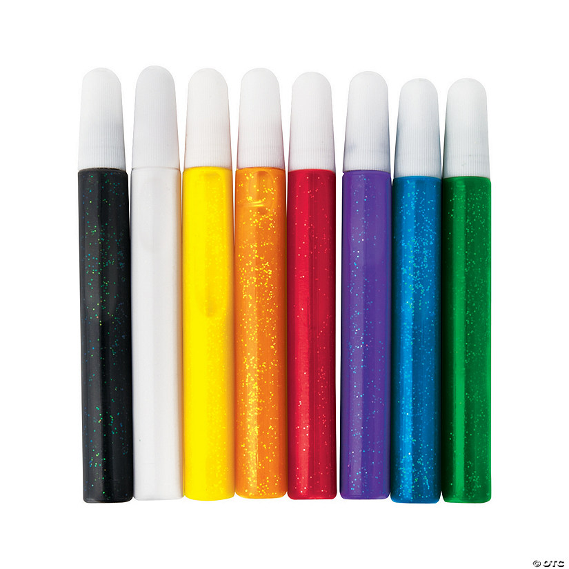 15 ml 8-Color Glitter Assorted Colors Suncatcher Paint Pens - Set of 24 Image