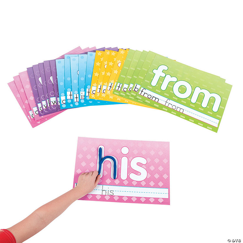 15" x 10" Sight Word Laminated Cardstock Learning Mats - 25 Pc. Image