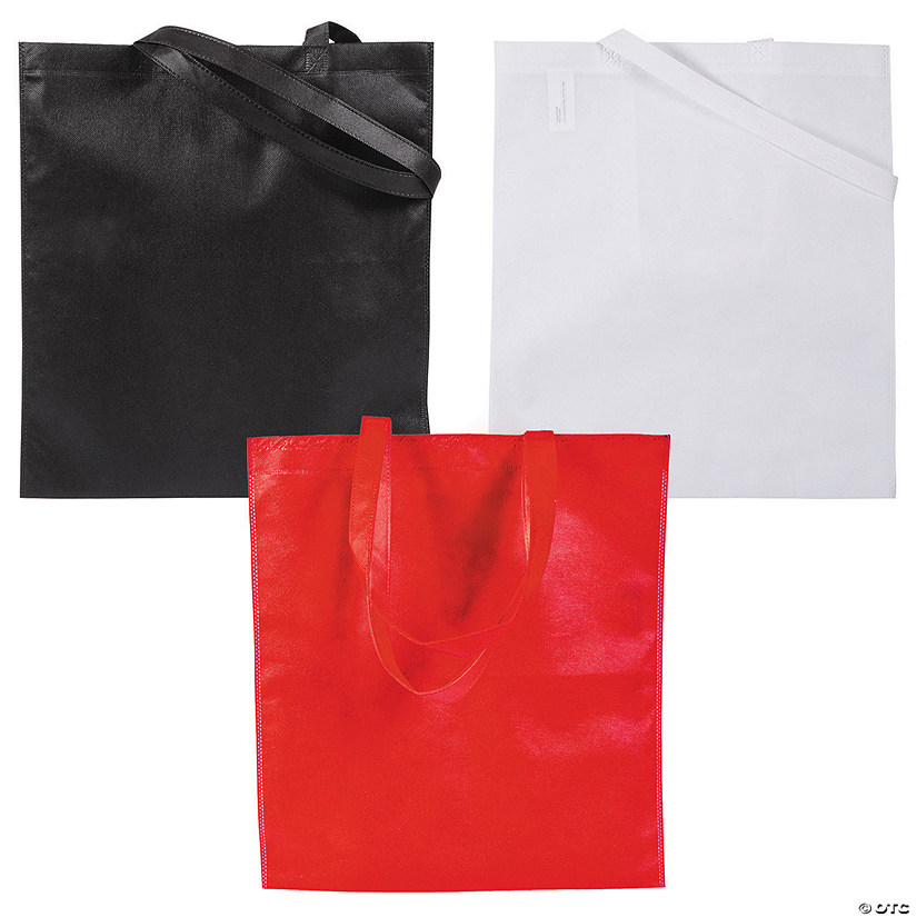 15" x 17" Bulk 72 Pc. Red Spirit Large Nonwoven Tote Bag Kit Assortment Image