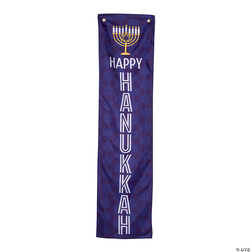 15" x 60" Happy Hanukkah Vertical Door Bunting Image