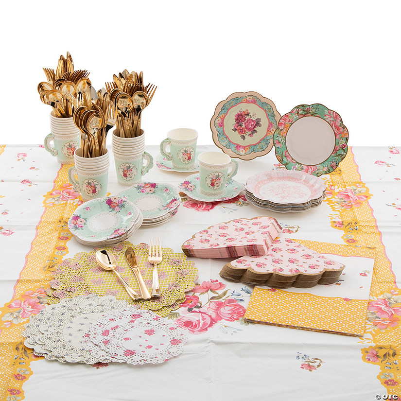 152 Pc. Talking Tables Truly Scrumptious Tableware Kit for 24 Guests Image