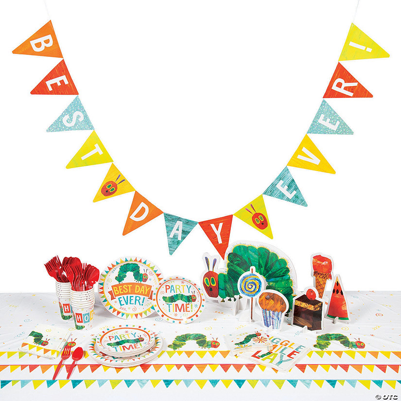153 Pc. Eric Carle&#8217;s The Very Hungry Caterpillar&#8482; Tableware Kit for 16 Guests Image