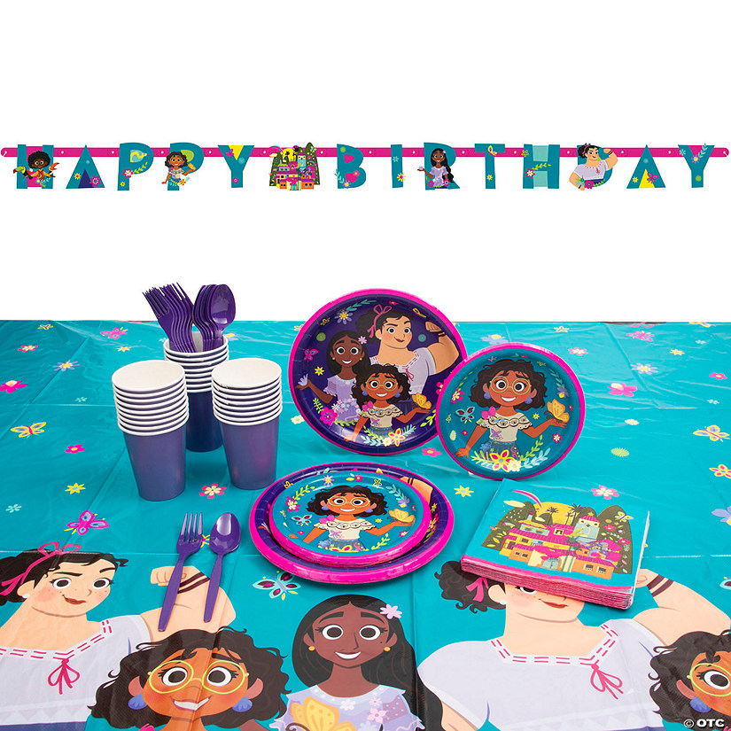 156 Pc. Disney&#8217;s Encanto Birthday Party Tableware Kit for 24 Guests Image