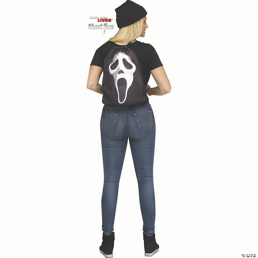 16 1/2" Scream&amp;#8482; Ghost Face<sup>&amp;#174;</sup> Drawstring Backpack Accessory Image