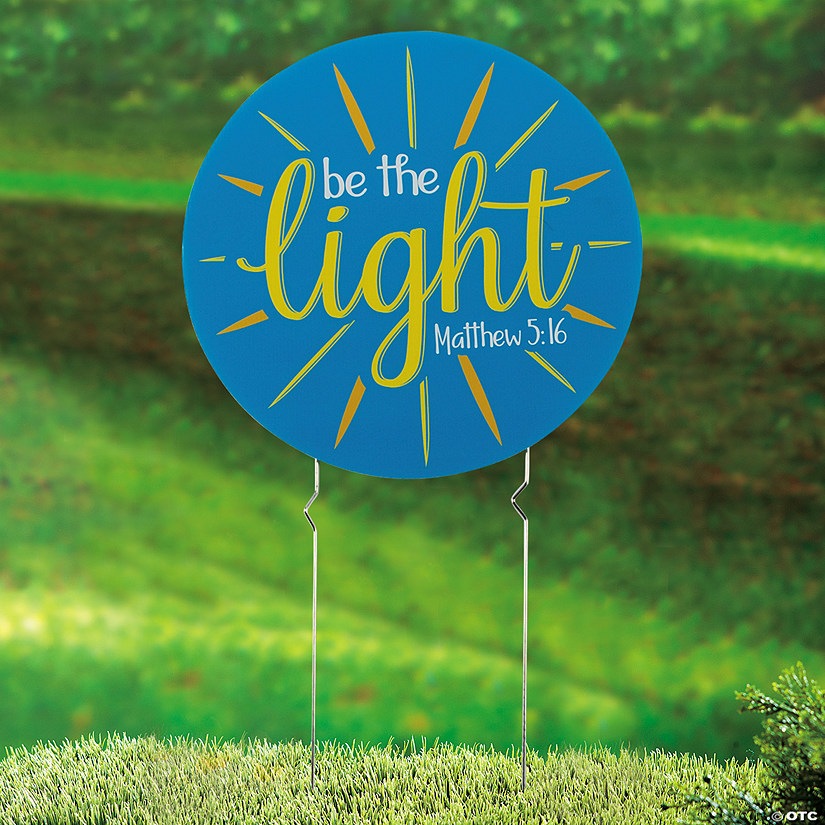 16" Be the Light Yard Sign Oriental Trading