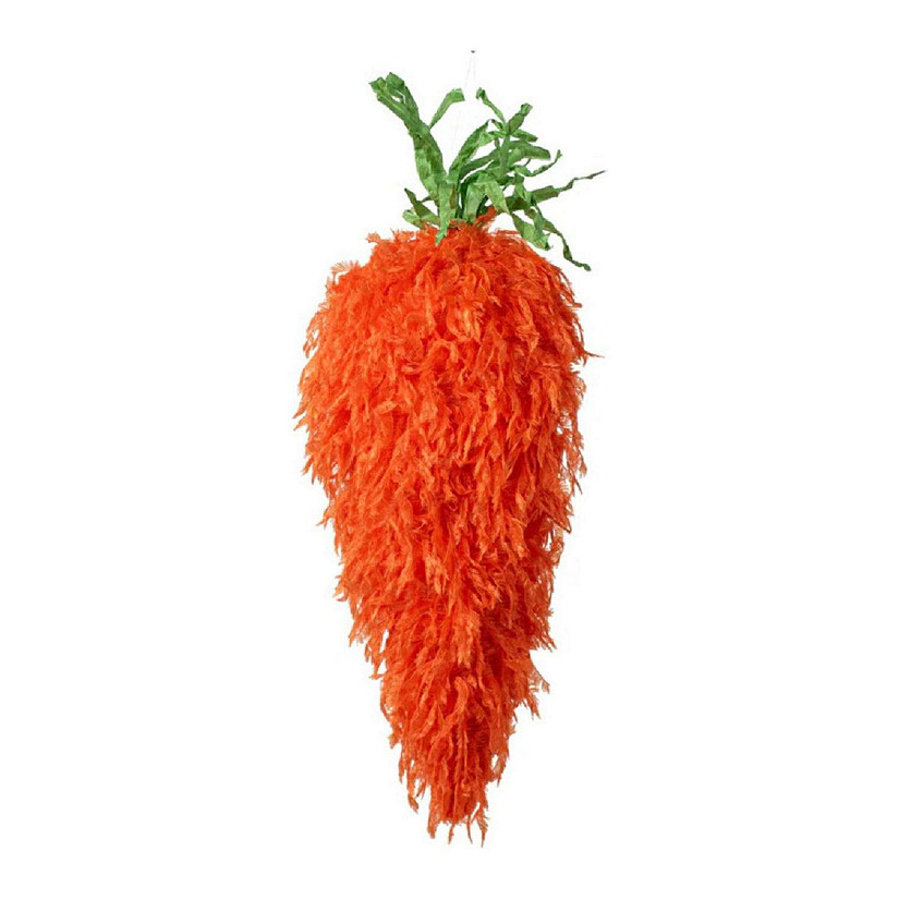 16" Furry Orange Fabric Carrot Image