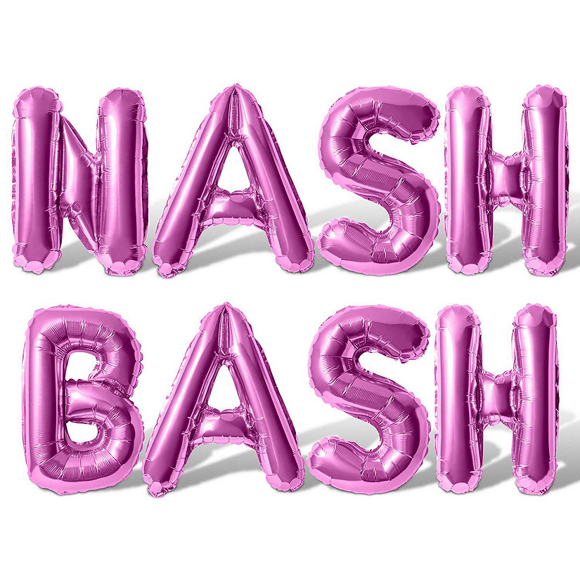 16 Inch Pink NASH BASH Letter Balloon Banner Image