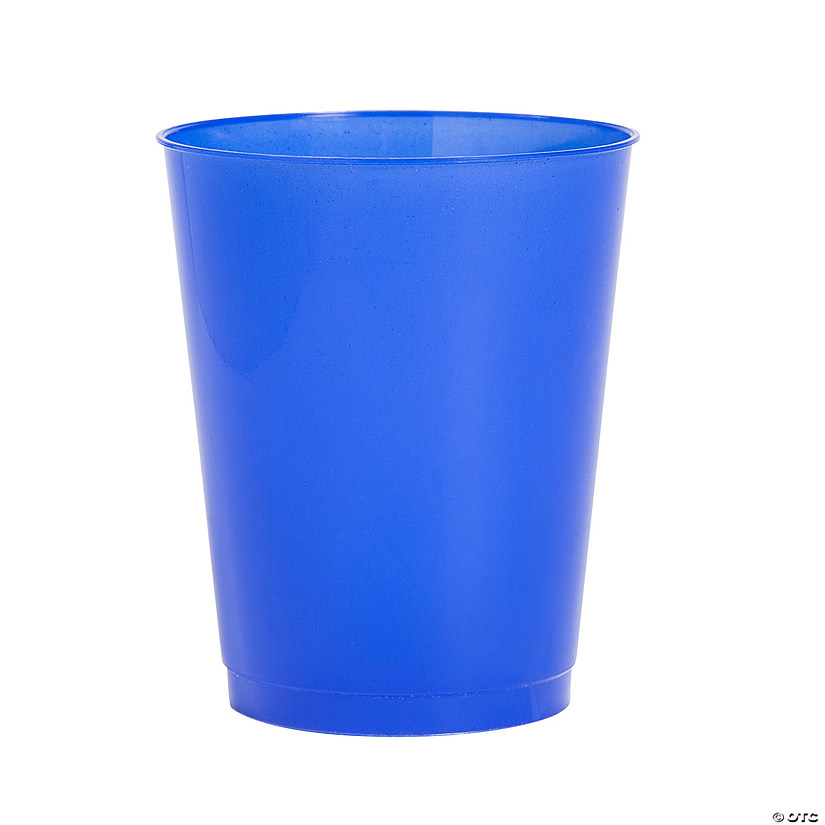 16 oz. Blue Reusable Plastic Stadium Cups - 25 Ct. Image