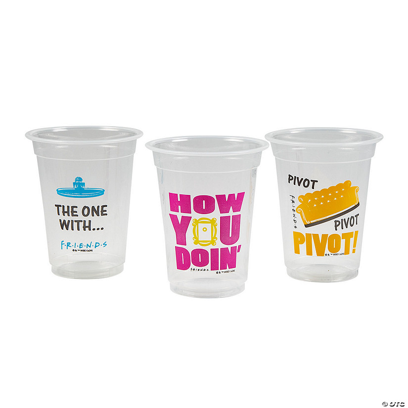 16 oz. Bulk 50 Ct. FRIENDS&#8482; Quotes Disposable Plastic Cups Image