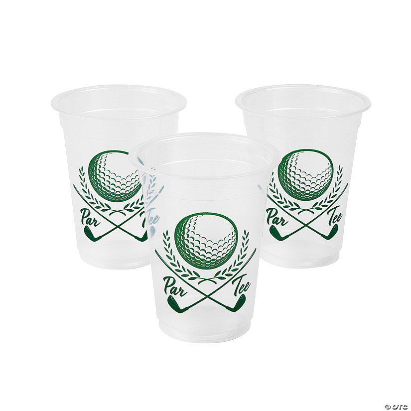 16 oz. Bulk 50 Ct. Golf Party Disposable Plastic Cups Image