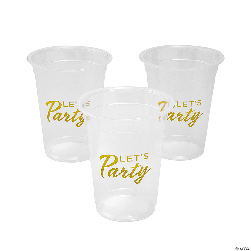 16 oz. Bulk 50 Ct. Let&#8217;s Party Disposable Plastic Cups Image