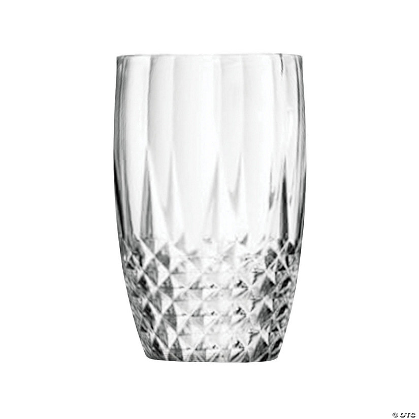 16 oz. Clear Stripe Round Disposable Plastic Tumblers (48 Tumblers) Image