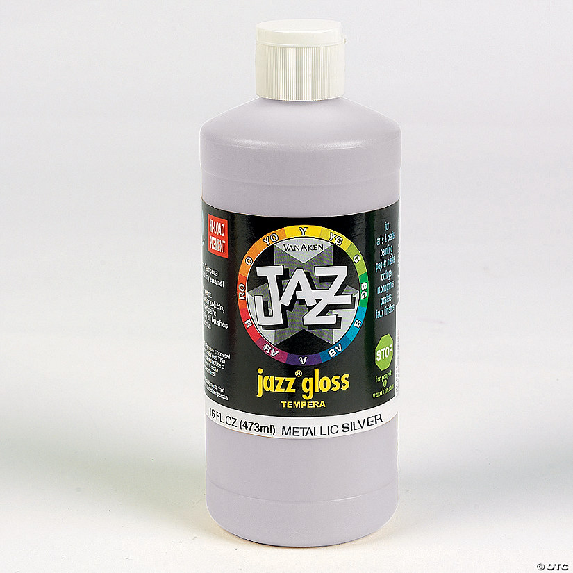 16Oz. Jazz Gloss Opaque Silver Metallic Tempera Paint Discontinued