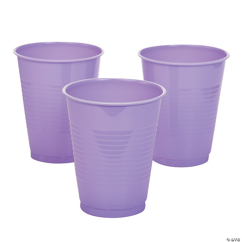 16 oz. Lavender Disposable Plastic Cups - 20 Ct. Image