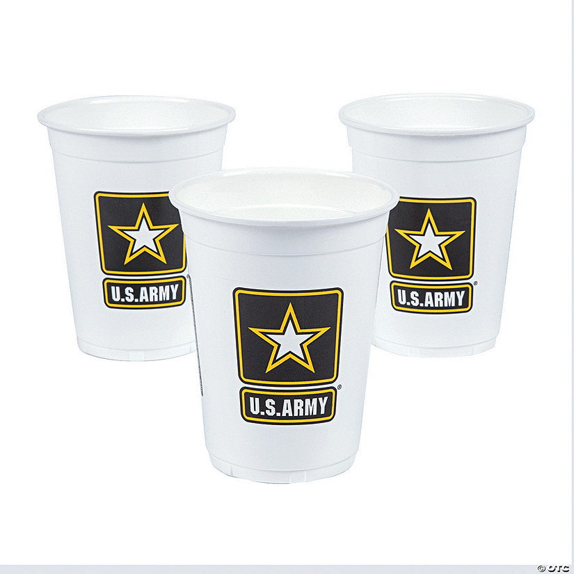 16 oz. U.S. Army<sup>&#174; </sup>Logo Disposable Plastic Cups - 12 Ct. Image
