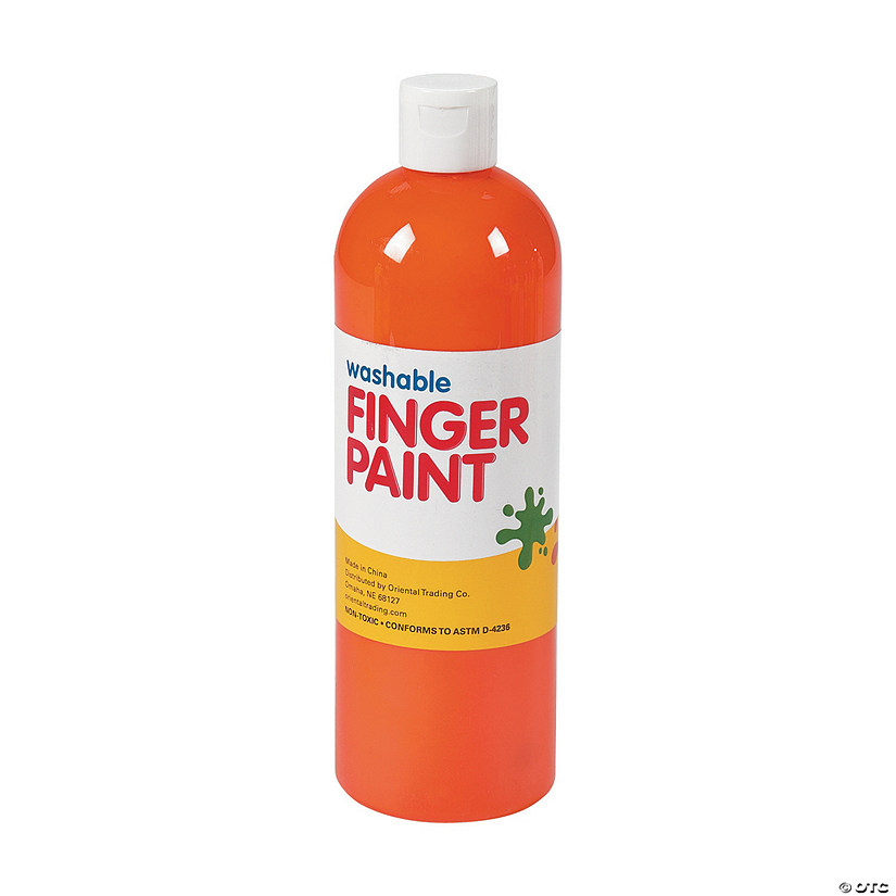 16-oz. Washable Orange Finger Paint - Discontinued