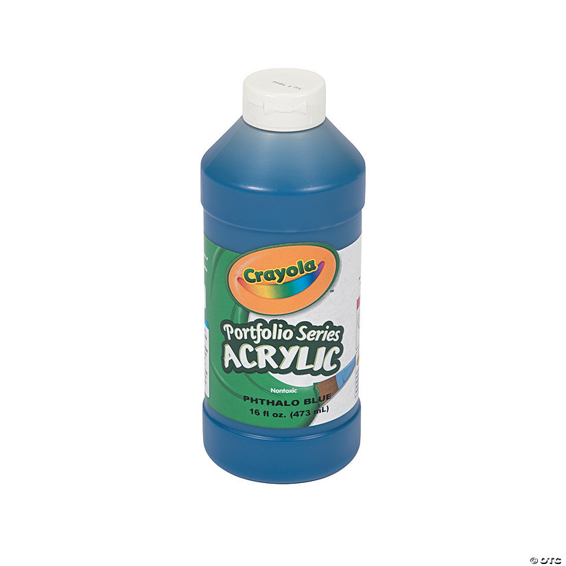 16oz. Crayola® Washable Blue Acrylic Paint Oriental Trading
