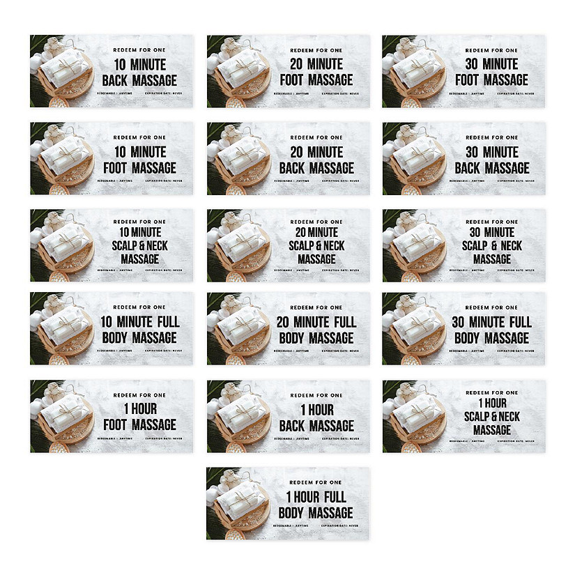 16 Pcs Massage Love Coupons for Couples Image