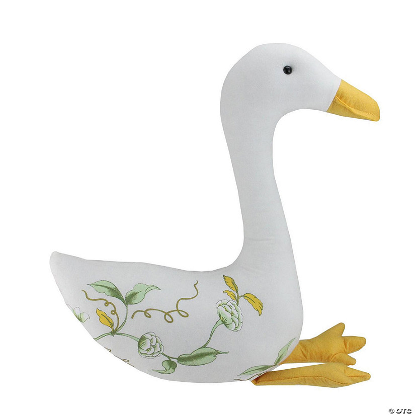 16" Plush Floral Goose Table Top Figure Image