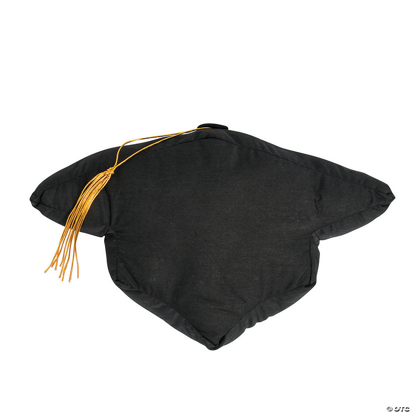16" x 10" Graduation Autograph Black Mortarboard Cap Cushion with Tassel Image
