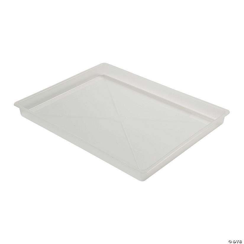 16" x 12" Easy Clean Clear Flat Classroom Storage Trays - 6 Pc. Image