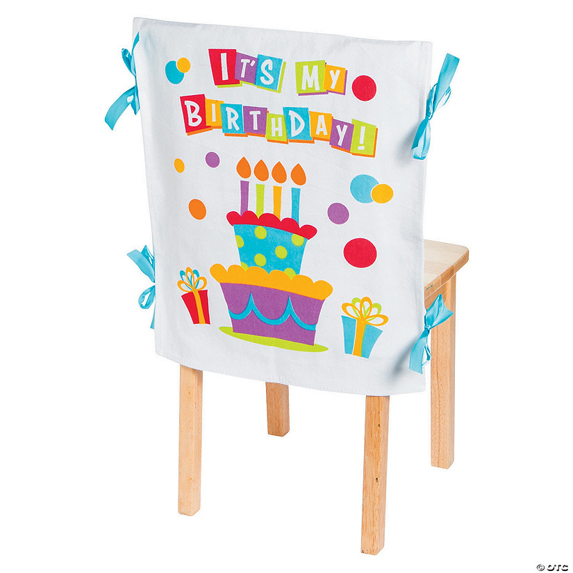 16" x 19" It's My Birthday Cake & Presents Style Canvas Chair Cover Image