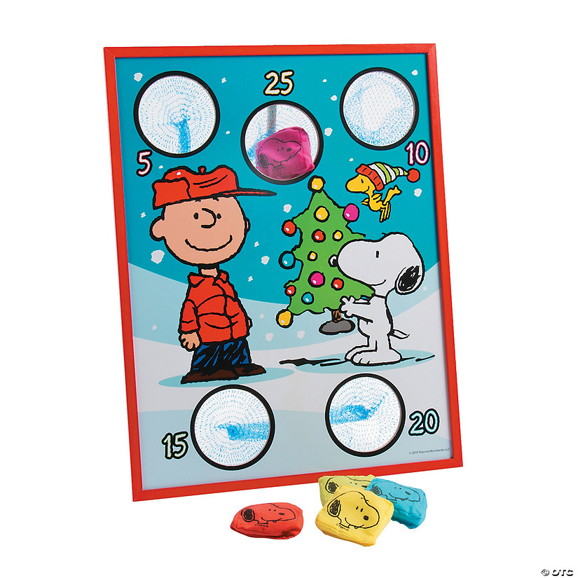 16" x 20 1/2" Peanuts&#174; Christmas Charlie Brown & Snoopy Bean Bag Toss Game Image