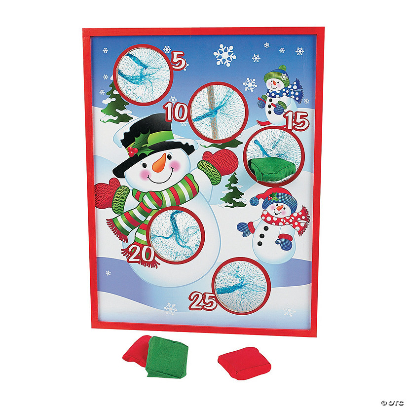 16" x 20" Snowman Winter Wonderland Christmas Bean Bag Toss Game Image